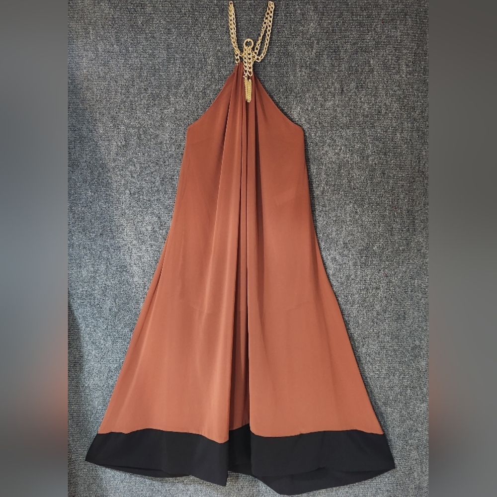 Christian Pellizzari Necklace Detail Two Tone Maxi Women's Dress Sz 38